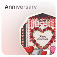 Anniversary decoration setup